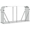 vidaXL Portaceppi Argento 180x45x100 cm in Acciaio Zincato