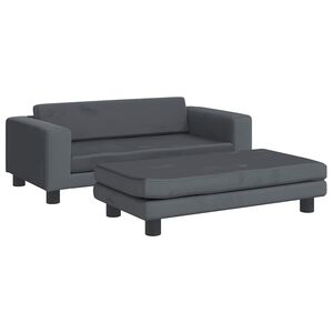 vidaXL Lettino Cani con Estensione Grigio Scuro 100x50x30 cm Velluto