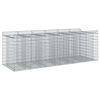 vidaXL Letto rialzato in gabbione 3 pcs Argento