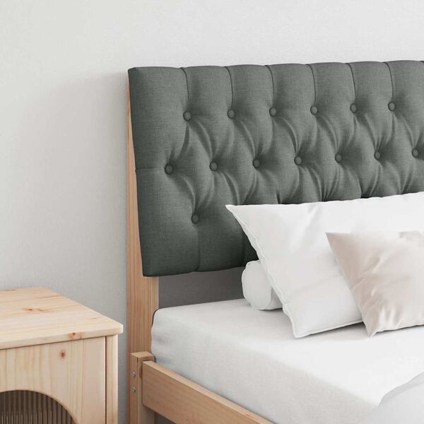 vidaXL Testiera imbottita Grigio scuro 180 cm Pino massello