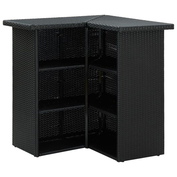 vidaXL Set Bar da Giardino 16 pz con Cuscini in Polyrattan Nero