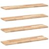 vidaXL Mensole da Parete 4 pz 80x20x2 cm Legno Acacia Non Trattato