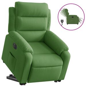 vidaXL Poltrona Alzapersona Reclinabile Elettrica Verde Chiaro Velluto