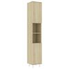 vidaXL Mobile da Bagno Rovere Sonoma 30x30x179 cm in Legno Multistrato