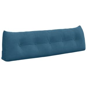 vidaXL Cuscino per Schiena Blu 160 x 24 x 50 cm Velluto
