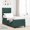 vidaXL Letto a molle con materasso Verde Scuro 80 x 200 cm Tessuto