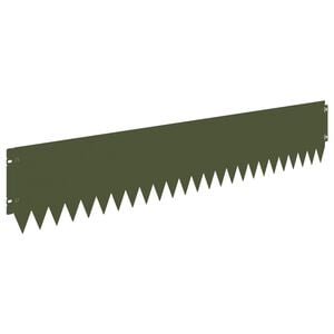 vidaXL Bordura per Prato 20 pcs 103 x 20 cm Acciaio Verde Oliva