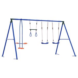 vidaXL Set di Altalene per Esterni Multicolore Acciaio e PE