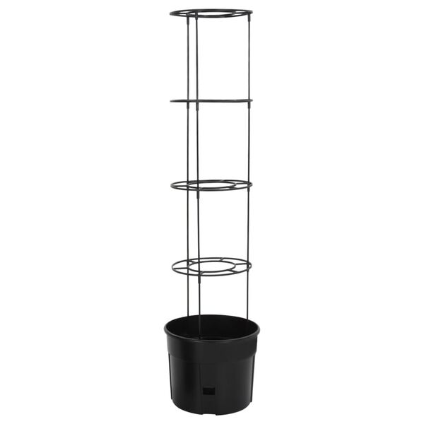 vidaXL Vaso a Torre per Pomodori Antracite &Oslash;39x150 cm Polipropilene