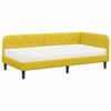 vidaXL Cornice del letto ad angolo Giallo 100 x 200 cm Velluto
