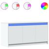 vidaXL Mobile Porta TV con LED Bianco 100x34x50 cm in Truciolato
