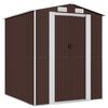 vidaXL Capanno da Giardino Marrone Scuro 192x191x223cm Acciaio Zincato