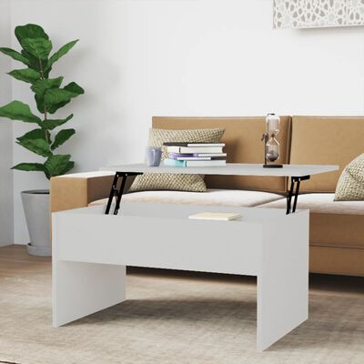vidaXL Tavolino da Salotto Bianco 80x50,5x41,5 cm Legno Multistrato