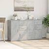 vidaXL Credenze 2 pz Grigio Cemento 60x31x70 cm in Legno Multistrato