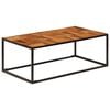 vidaXL Tavolino 110x60x40 cm in Legno Massello di Acacia e Acciaio