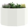 vidaXL Fioriera Bianco 60 x 60 x 35 cm Acciaio