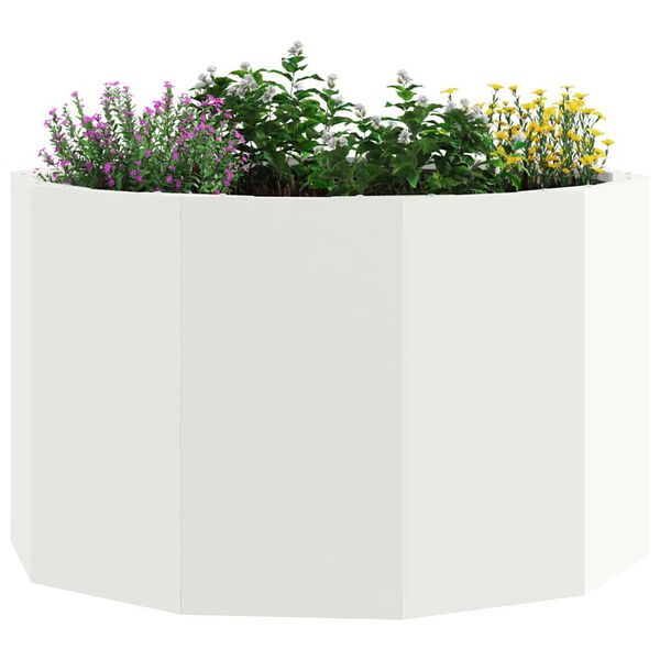 vidaXL Fioriera Bianco 60 x 60 x 35 cm Acciaio