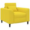 vidaXL Poltrona Giallo Chiaro Tessuto