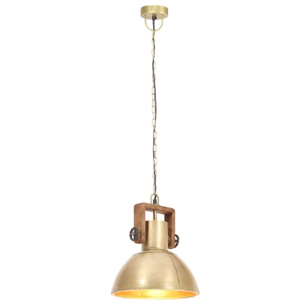 vidaXL Lampada a Sospensione Industriale 25 W Ottone Rotonda 30 cm E27