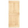 vidaXL Porta Scorrevole con Set Hardware 85x210 cm Legno Massello Pino
