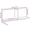 vidaXL Mobile a Parete 70x16,5x30 cm Legno Antico in Legno Multistrato