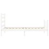 vidaXL Giroletto senza Materasso Bianco 100x200 cm Legno Massello Pino