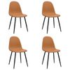 vidaXL Sedie da pranzo 4 pz 45x54,5x87 cm Marrone Chiaro in Similpelle