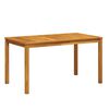 vidaXL Tavolo da Giardino 140x80x74 cm in Legno Massello di Acacia