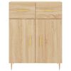 vidaXL Credenza Rovere Sonoma 69,5x34x180 cm in Legno Multistrato