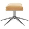 vidaXL Poggiapiedi Crema 60x60x35 cm in Microfibra