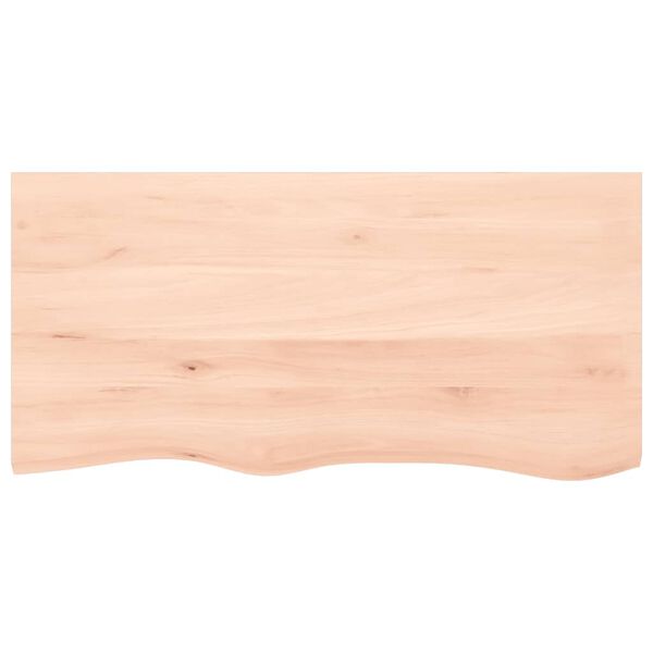 vidaXL Piano Bagno 100x50x2 cm in Legno Massello Non Trattato