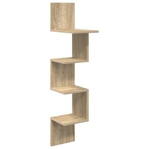 vidaXL Scaffale da parete A parete Rovere Sonoma 32 x 21 x 107 cm