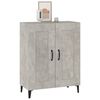 vidaXL Credenza Grigio Cemento 69,5x34x90 cm in Legno Multistrato