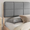 vidaXL Letto con Testiera Rivestita Grigio chiaro 180 x 200 cm