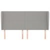 vidaXL Testiera ad Orecchio Grigio Chiaro 183x23x118/128 cm in Tessuto
