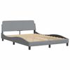 vidaXL Letto con Materasso Dover Grigio Chiaro 140x200cm Tessuto