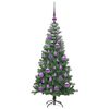 vidaXL Albero di Natale con 150 LED con supporto Verde 120 cm PVC