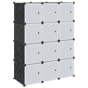 vidaXL Organizzatore Portaoggetti con 12 Cubi e Aste per Appendere PP