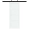 vidaXL Porta scorrevole 78 x 202 cm Legno ingegnerizzato Bianco e Nero