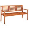 vidaXL Panchina da Giardino 3 Posti 150 cm Legno Massello di Eucalipto