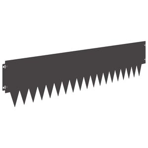 vidaXL Bordura per Prato 20 pcs 103 x 25 cm metallo Nero