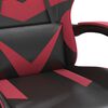 vidaXL Sedia Gaming Nero e Rosso Vino in Similpelle