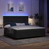 vidaXL Letto a Sorgente LED con materasso Nero 200 x 200 cm Tessuto