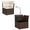 vidaXL Set Divano da Giardino 6 pz con Cuscini Marrone in Polyrattan
