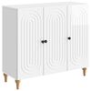 vidaXL Credenza Bianco Lucido 89 x 34,5 x 80 cm Legno ingegnerizzato