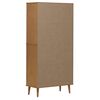 vidaXL Libreria MOLDE Marrone 85x35x170,5 cm in Legno Massello di Pino