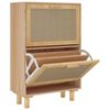 vidaXL Scarpiera Marrone52x25x80cm Legno Multistrato e Rattan Naturale