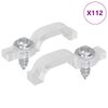vidaXL Clip per Striscia LED 2 pcs Trasparente 23,8 x 7,3 x 4,3 mm