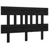 vidaXL Testiera per Letto Nera 138,5x3x81 cm Legno Massello di Pino