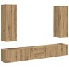 vidaXL Mobili TV a Parete 5 pz Rovere Artigianale in Legno Multistrato